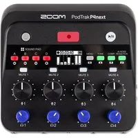 Zoom Audio Zoom Audio-Recorder PodTrak P4next 4-Spur Podcast-Mixer Digitales Aufnahmegerät (Kompakter mobiler 4-Spur-Podcast-Mixer und Rekorder)