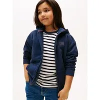 Tommy Hilfiger Kapuzensweatjacke TONAL FLAG EMB ZIP HOODIE für Kinder bis 16 Jahre, mit Kapuze