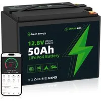 Blossom LiFePO4 Batterie 12V 50Ah mit Bluetooth BMS, 15000 Zyklen Batterie, Lithium Batterie für Wohnmobil, Camping, Solar, Boot, Offgrid-Systeme