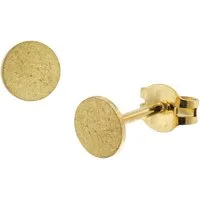 trendor Paar Ohrstecker 51029, für Damen 333 / 8K Gold Eismatt ⌀ 5 mm