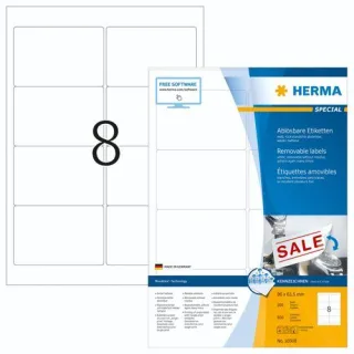 Herma Movables Etik. 96X63,5 100 Bl. DIN A4 800 Stück 10308