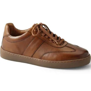 Leder-Sneakers, Herren,  Beige, Leder/Rauleder, by Lands' End