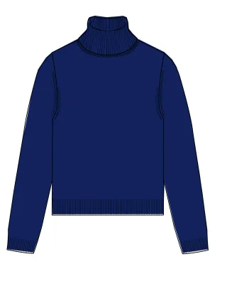 CLARINA - NOS Rollkragen-Pullover,1/1Arm 609 koenigsblau - Gr. - 42