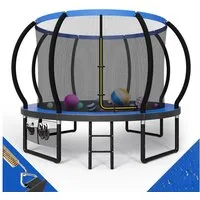 GUNJI Gartentrampolin Trampolin Ø228/305cm,Kindertrampolin Gewicht 150 kg, Ø 305 cm, Ø366/427cm outdoor trampolin mit Sicherheitsnetz und Leiter,Sprungtuch