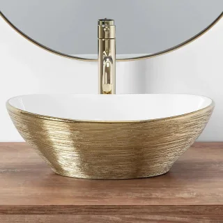 Neuesbad Aufsatzwaschtisch Sofia Brush Gold NB1RE67561