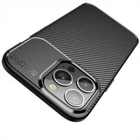 AVANA Handyhülle für iPhone 15 Pro Max Hülle Silikon Schutzhülle Slim Case Cover Bumper, Carbon Optik
