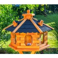 DSH DEKO SHOP HANNUSCH Vogelhaus V 16 L-XXL wahlweise mit Ständer, Solarbeleuchtung in versch. Farben