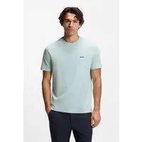 BOSS GREEN Rundhalsshirt Tee Regular Fit Stretch Jersey Cotton, Logo on Chest, Rundhals