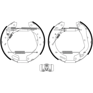 Hella Bremsbacken Nissan Terrano 8DB355022-651