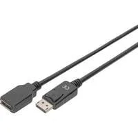 DisplayPort 1.2 Verlängerungskabel, Stecker > Buchse schwarz, 2 Meter