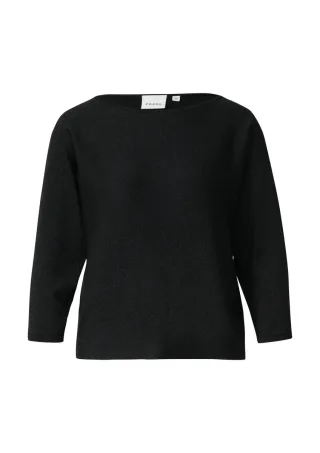 comma - Glitzergarn-Feinstrickpullover schwarz - Gr. - 44