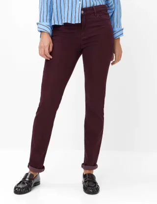 Brax Damen Five-Pocket-Hose Style SHAKIRA BLACKBERRY VIOLET, dunkles lila, Gr. 48L