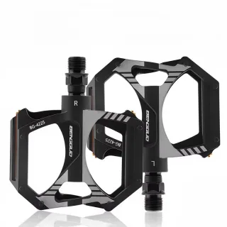 BENGGUO BG-4225 Diamond-shaped Nylon Bicycle Pedals Dual DU Bearings Bike Pedals Reflective Non-Slip Lightweight