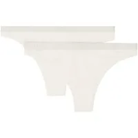 Emporio Armani Brasilslip Brazilian Brief Stretch Cotton (2-St., enthält 2 gleichfarbige, unifarbene Slips) mit umlaufenden Markenschriftzügen in metallischem Glanz