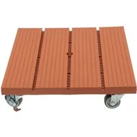 hrb Pflanzenroller WPC Rolluntersetzer Blumenroller witterungsbestaendig 80 kg Tragkraft
