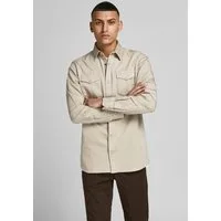 Jack & Jones Jeanshemd JJESHERIDAN im Workwear-Stil mit robuster Baumwollqualität unifarben, modisch, slim fit, Baumwolle, Hemdkragen