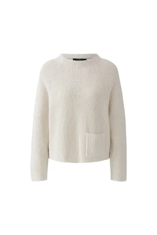 Oui - RIYA Pullover offwhite - Gr. - 36