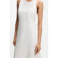 BOSS ORANGE Sommerkleid Delinna Premium Damenmode aus softem Leinen-Mix
