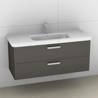 Artiqua 411 Waschtischunterschrank für DuraStyle 232012 Stahlgrau Metallic, 411-WU2L-D47-7141-88 411-WU2L-D47-7141-88