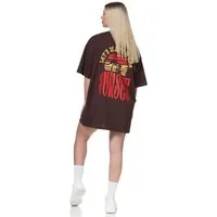 Worldclassca T-Shirt Worldclassca Oversized Print SUNSET T-Shirt lang Sommer Oberteil