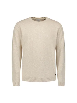 No Excess - Strickpullover aus einer Baumwollmischung beige - Gr. - S