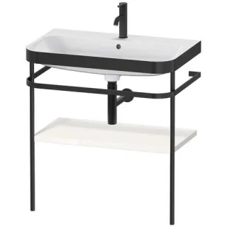 Duravit Happy D.2 Plus c-bonded Set mit Metallkonsole Weiß Hochglanz 775x490x850 mm - HP4737O2222 HP4737O2222