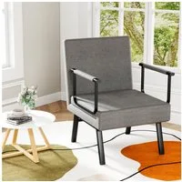 oyajia Schlafsofa 4 in 1 Schlafcouch mit Bettfunktion, Leinen-Touch, für Schlafzimmer, Wohnzimmer, Grau
