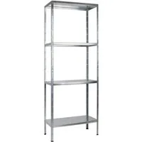 SCHULTE Regalwelt Steckregal mit 4 PowerMAX Fachböden, 65 kg Tragkraft, 180x60x40 cm (HxBxT)