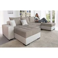 COLLECTION AB Wohnlandschaft Josy XL U-Form, B: 313 cm in Cord, Cord-Mix, Bettfunktion, Bettkasten & 2 Zierkissen, Federkern