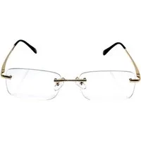 LUXXADA Sonnenbrille (Computerbrille PC Brille Blaulichtfilter Rechteckig Schmal Rahmenlos, Anti Blau Licht Brille mit Brillenbeutel) Anti Blue Light PC Brille Gamingbrille