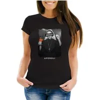 MoonWorks Print-Shirt Damen T-Shirt Holy Aperoli Nonne Spruch Fotomontage Lustig Geschenk mit Print