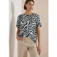 CECIL Shirtbluse Sommerbluse mit Rundhals und Print