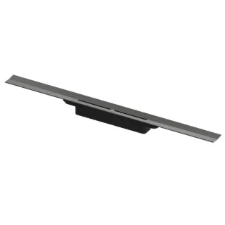 TECE drainprofile Duschrinne 670801 800 mm, Brushed Black Chrome / Chrom schwarz gebürstet, Breite 55mm, PVD
