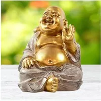 MF Buddhafigur XXL Lachende Buddha Figur mit dickem Bauch