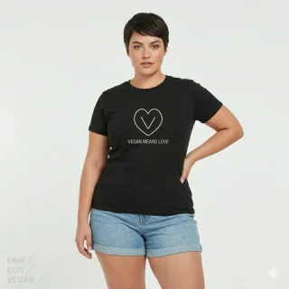 T-Shirt Interlock Vegan means love
