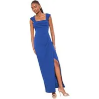 LIPSY Maxikleid Lipsy Kurzärmeliges, gerafftes Maxikleid, Regular (1-tlg)