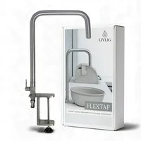 LIVLIG Waschtischarmatur Mobiler Outdoor Wasserhahn aus Edelstahl, 360° schwenkbar
