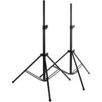 MUSIC STORE Lautsprecherständer, (Box-3 PRO Set Stahl-Boxenstative mit Tasche Höhenverstellbar Belastbarkeit 50kg, Lautsprecher Stative, Boxenständer, Boxenstative, Stahl, höhenverstellbar)