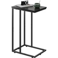 WLIVE Beistelltisch C Form, Nachttisch für Schlafzimmer, Wohnzimmer, (38,5 x 28,8 x 63,3 cm), Beistelltische mit Metallrahmen, Wohnzimmer Tisch für Couch, Sofa