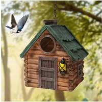 FOUORTUNATE-BEE Tierhöhle Vogelhaus Garten hängend Nistkasten Vogelhaus Deko Outdoor, Für Balkon Terrasse Garten Wildvögel Nistplatz Vogel Futterhaus