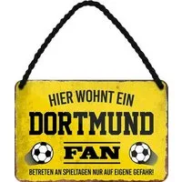 schilderkreis24 Metallschild Hier wohnt ein Dortmund Fan