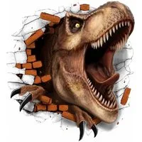Horror-Shop Hängedekoration T-Rex Dinosaurier Wandtattoo als Deko 70x80 cm