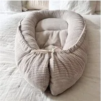 LittleANTunique Bettnestchen Nestchen Cord beige, weich gepolstert