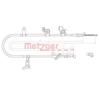 Metzger Handbremsseil hinten rechts Fiat Sedici Suzuki Sx4
