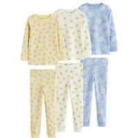 Next Pyjama Schlafanzüge mit floralem Muster, 3er-Pack (6 tlg)