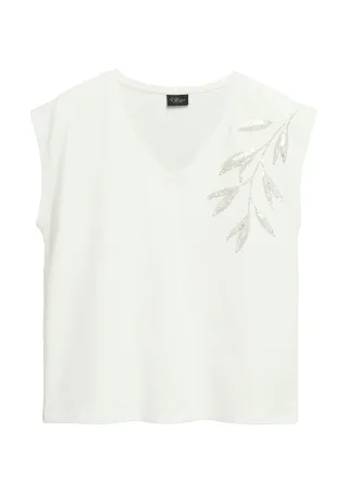 s.Oliver BLACK LABEL - T-Shirt creme - Gr. - 44