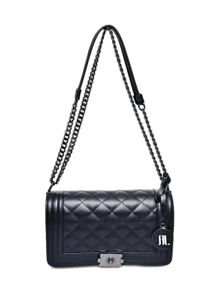 Anna Luchini Schwarz Rindsledertasche