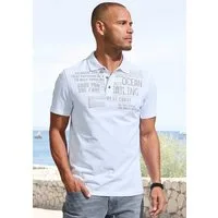 John Devin Poloshirt mit Print Regular-Fit, aus Slub-Qualität, mit Print