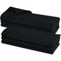 Engelland Geschirrtuch Poliertuch, (Vorteils-Set, 6-tlg., Waffel-Pique), 100 % Baumwolle, integrierte Aufhängeschlaufe, 70 x 50 cm