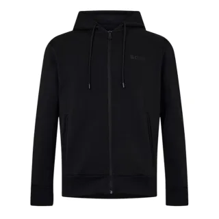 Boss - "Saggy Tape X" Hoodie mit durchgehendem Reißverschluss für Herren (Schwarz)